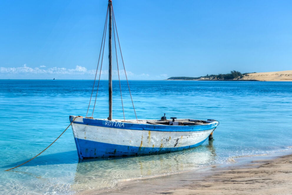 Dhow on the shores of Bazaruto Island