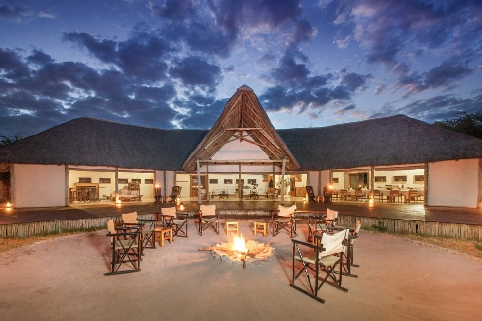 Exterior of Nxai Pan Camp in Nxai Pan National Park