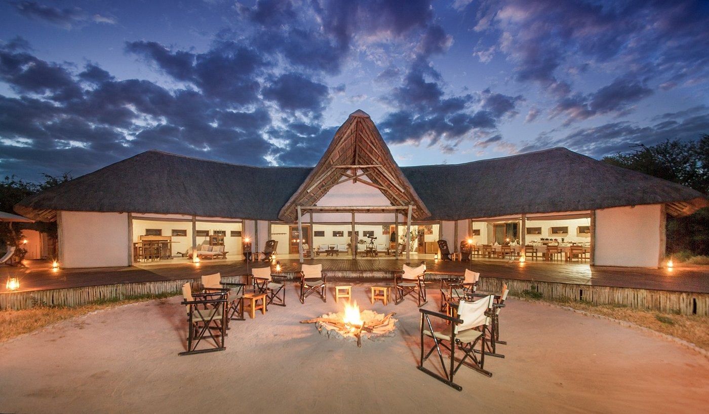Exterior of Nxai Pan Camp in Nxai Pan National Park