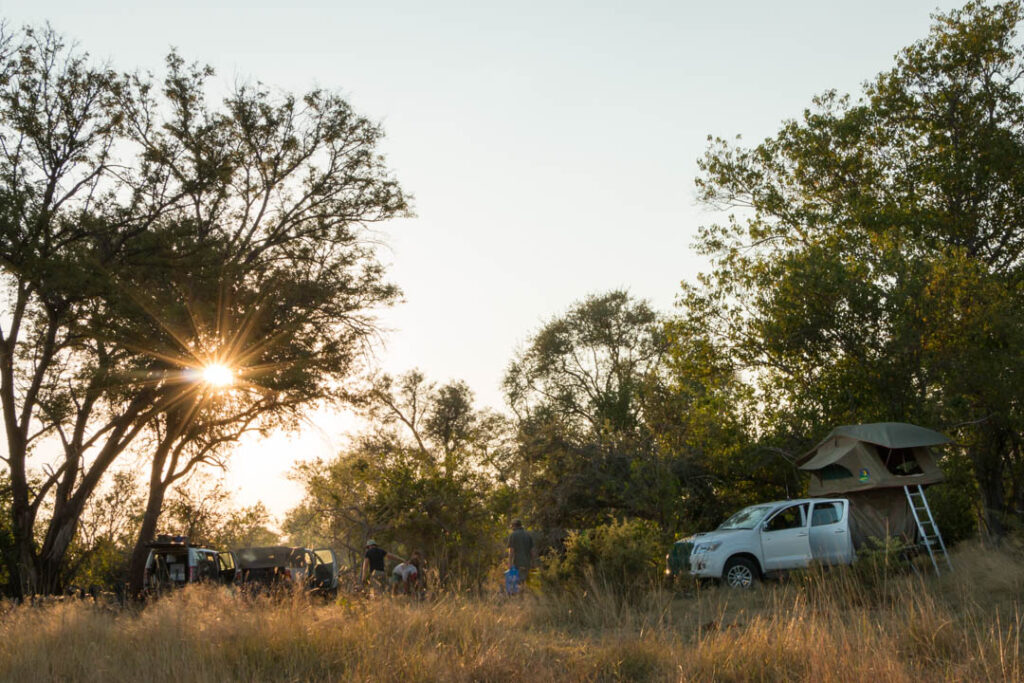 Camping is a great option in Botswana
