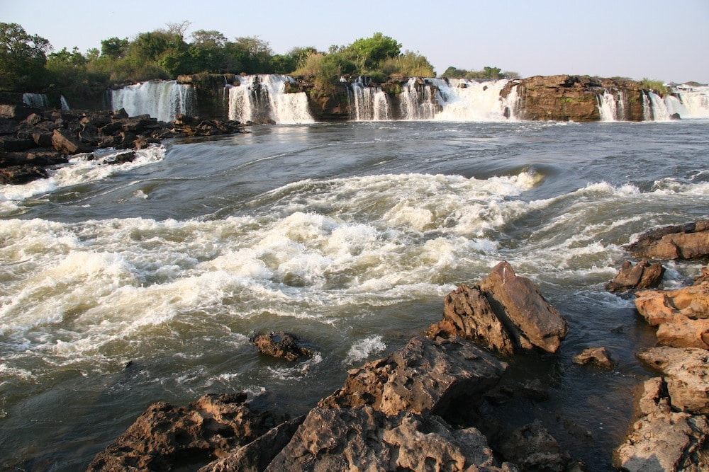 Ngonye Falls is located close to Sioma town, a few hundred kilometres upstream from Victoria Falls, in the southern part of Barotseland