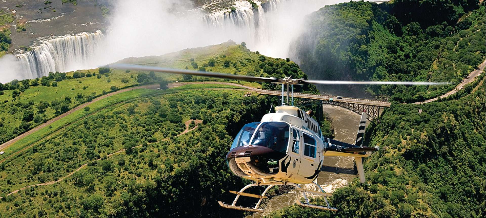 An aerial view of Vic Falls is undoubtedly a pinnacle experience