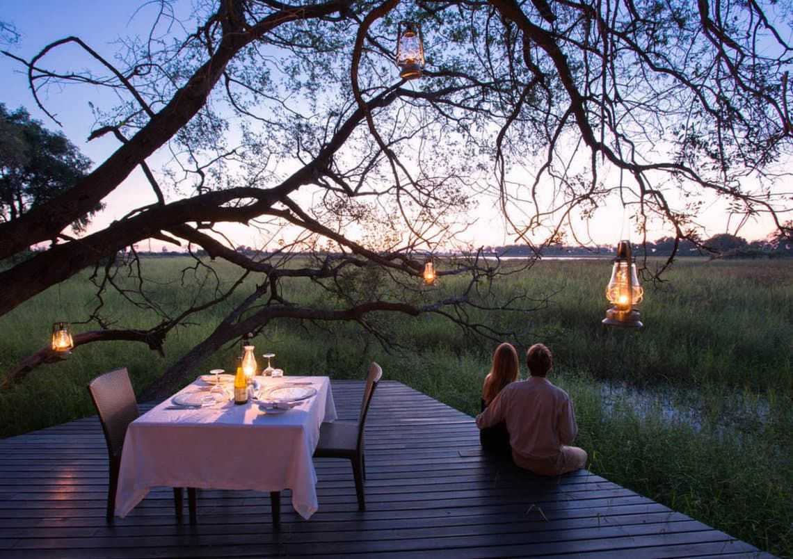 Intimate is the operative word when it comes to romance in the African bush