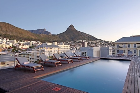 The Hyde Luxury Hotel in Sea Point offers exquisite views of the City and surrounding peninsula