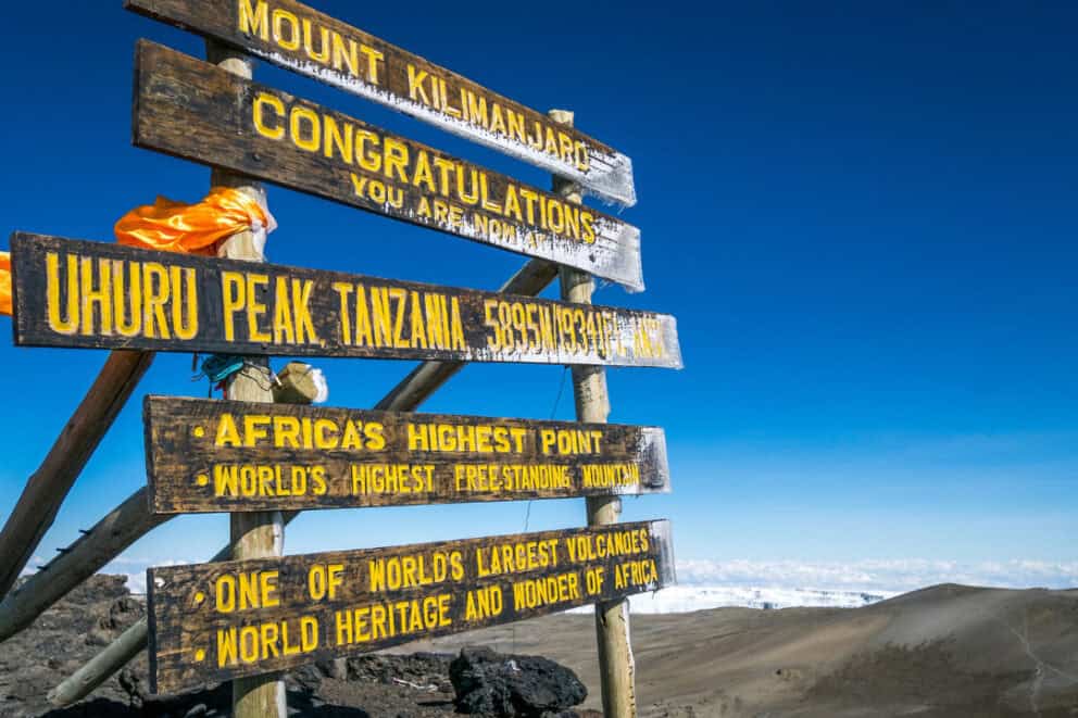 Uhuru Peak, Mount Kilimanjaro.