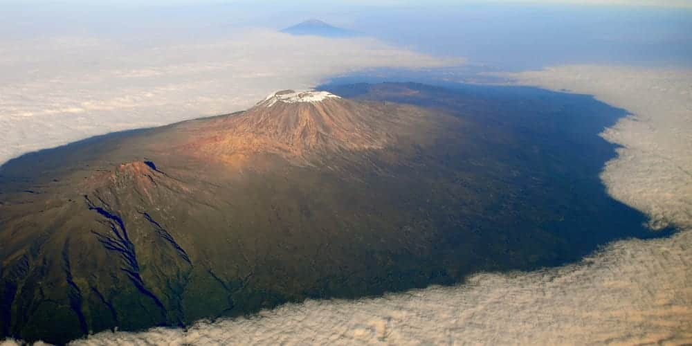 aerial view of mount kilimanjaro