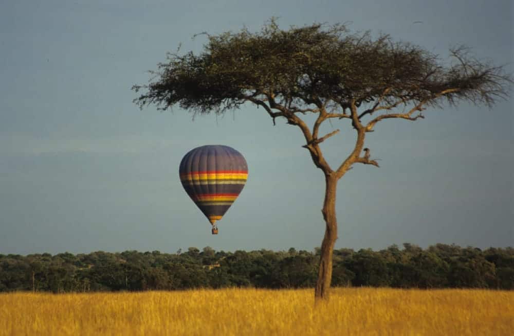 hot air ballooning in the central serengeti
