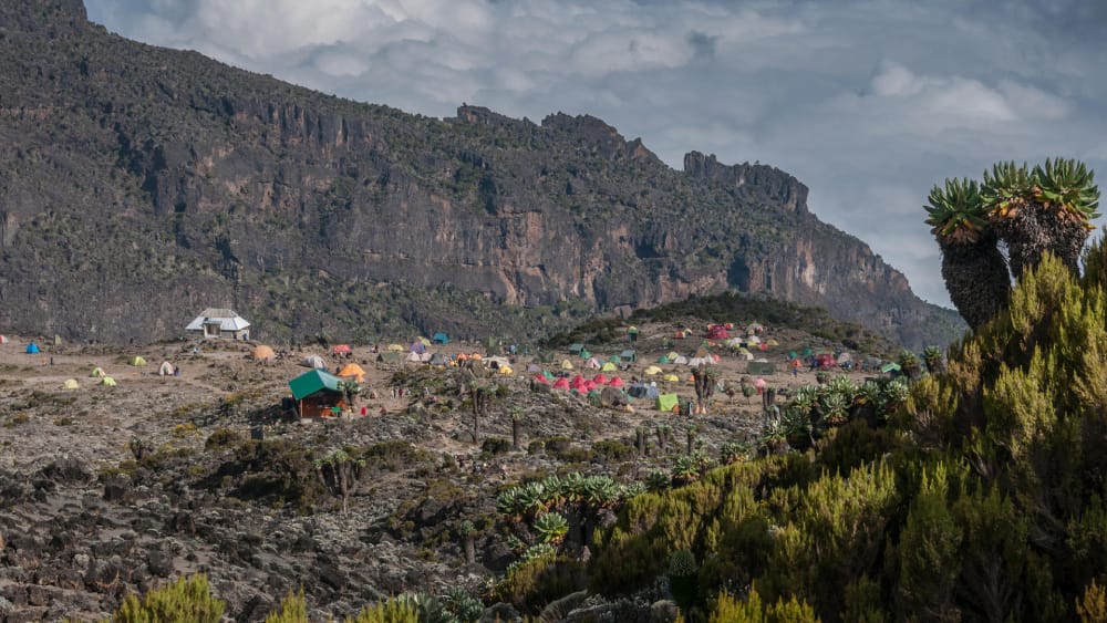 Shira route on Mount Kilimanjaro.