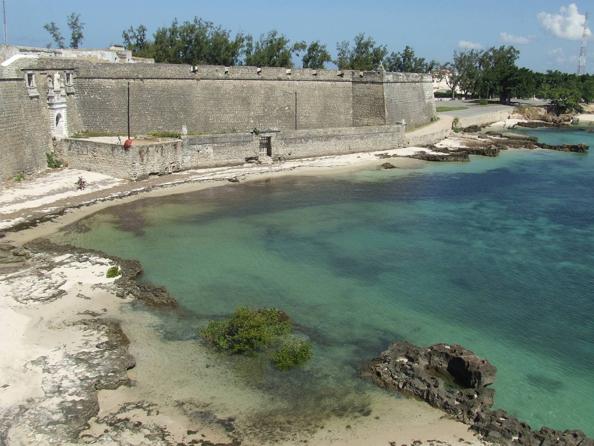 Outside view of Fort São Sebastião on Mozambique Island 