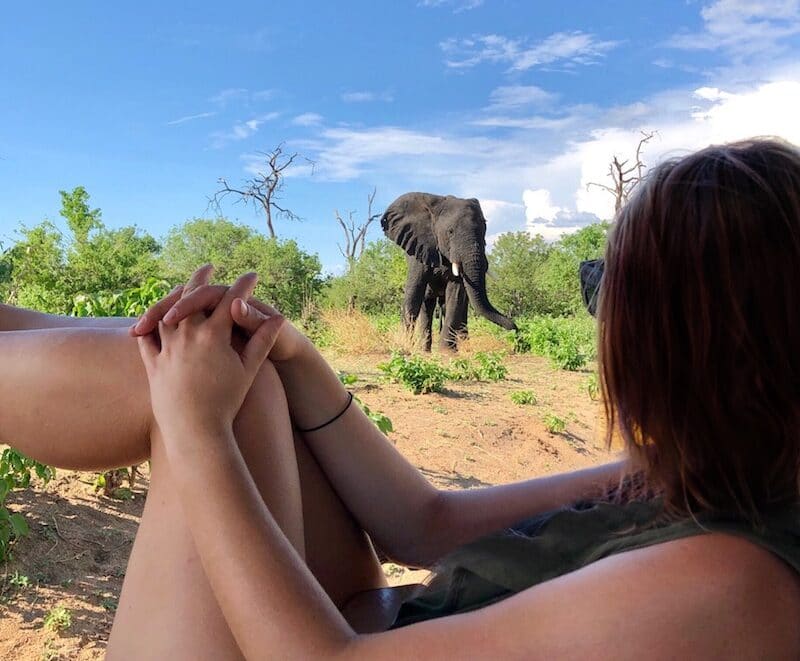 Heather enjoying her Chobe Botswana Safari | Photo credits: Heather Butler
