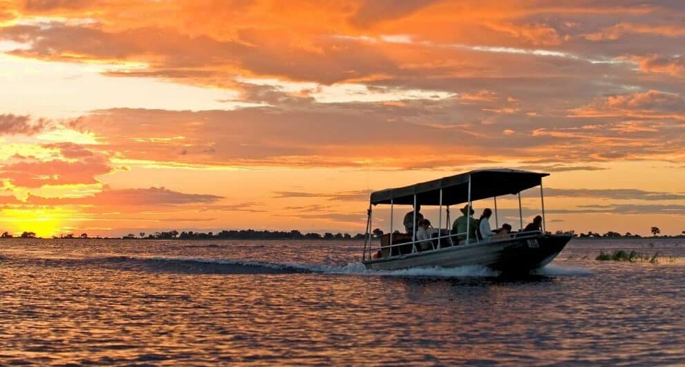 Boat cruise on the Chobe river, Botswana.