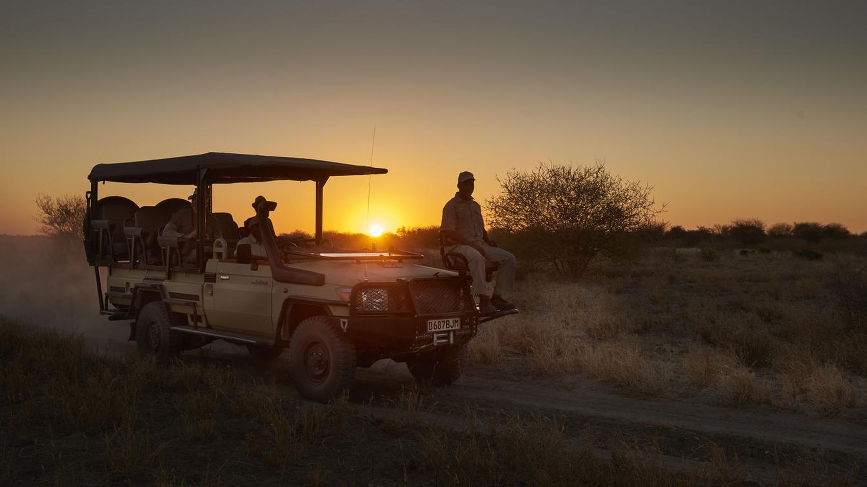 Game drive in the Central Kalahari Game Reserve, a Botswana national park