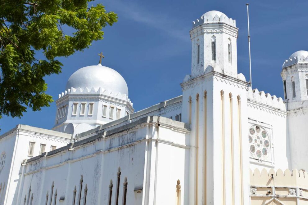 Historic church in Momasa, Kenya.