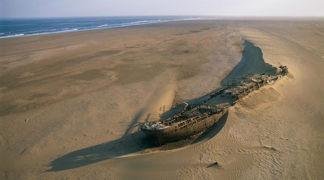 A shipwreck on the skeleton coast