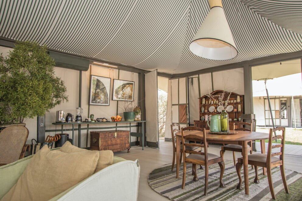Interiors of the suites at Little Saseka a luxury safari lodge
