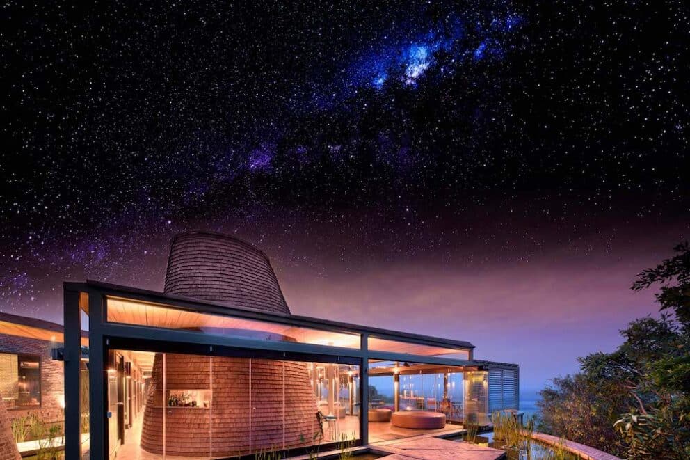 Angama outside area at night