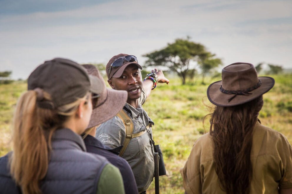Walking safari in the Serengeti on an East Africa and Coast safari