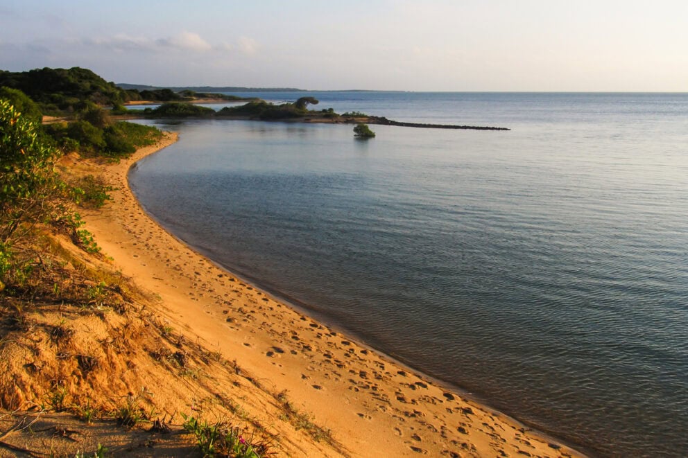 Beach on Inhaca Island in Mozambique.
