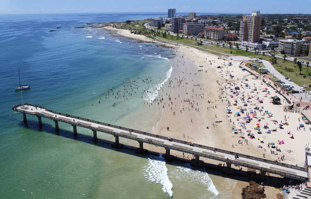 Hobie Beach, a popular local beach in Port Elizabeth