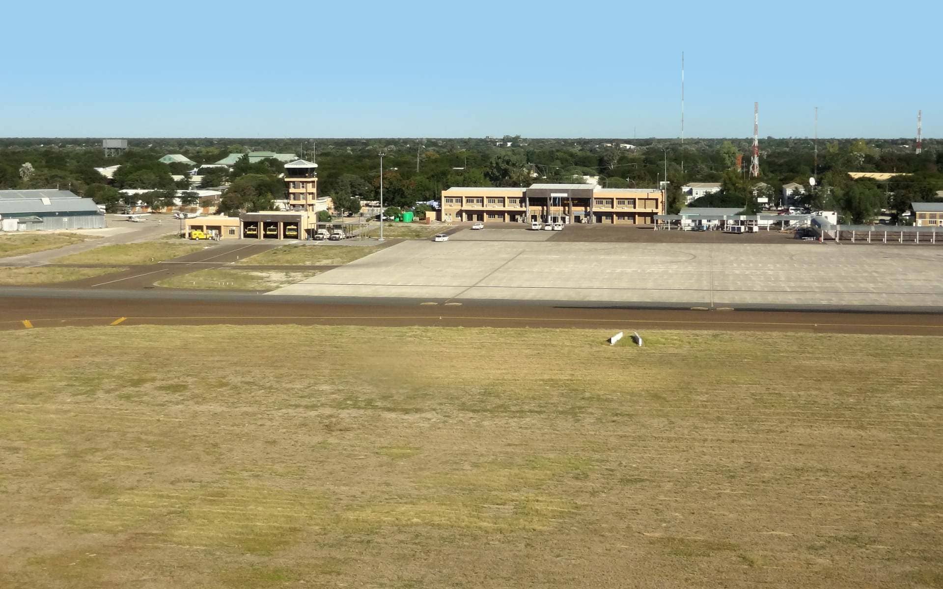 Aerial view of Maun International Airport in Botswana