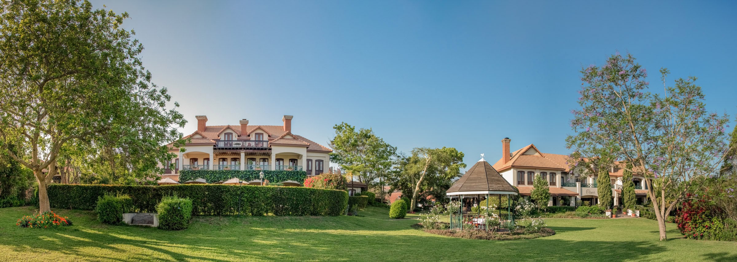View of Oliver's Lodge from the gold course as part of a Kruger safari