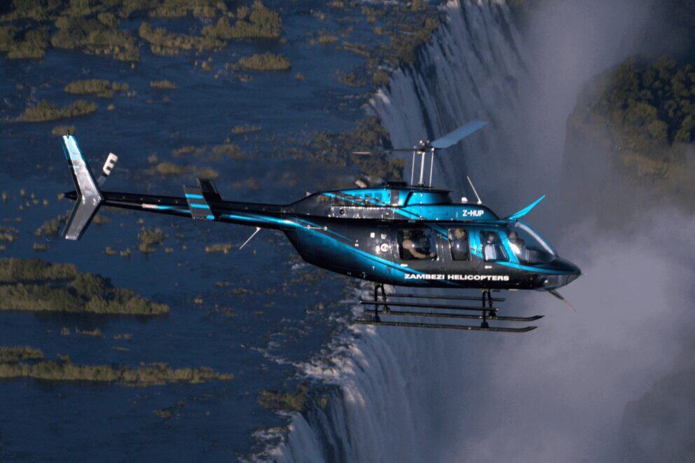 Helicopter tour over Victoria Falls