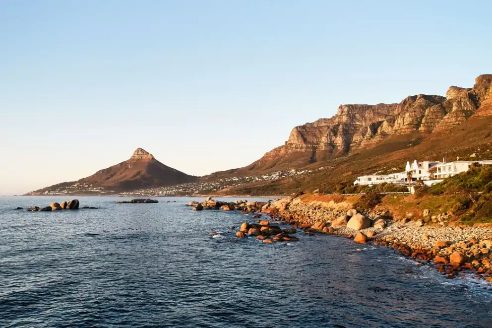 Exterior view of the hotel on the mountain overlooking the Atlantic