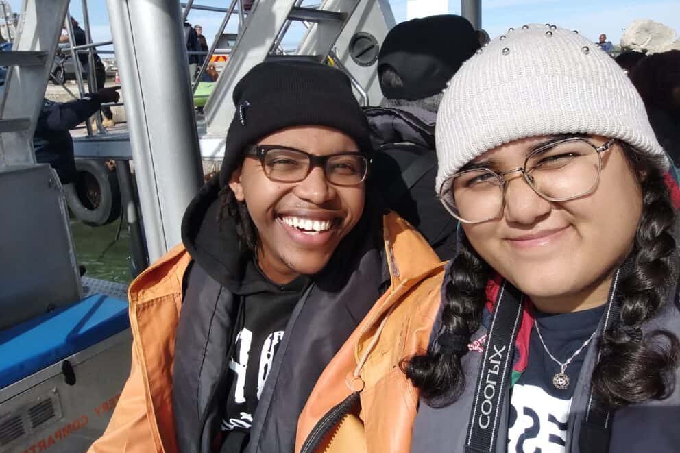 Departing the shore for our ocean safari in Gansbaai