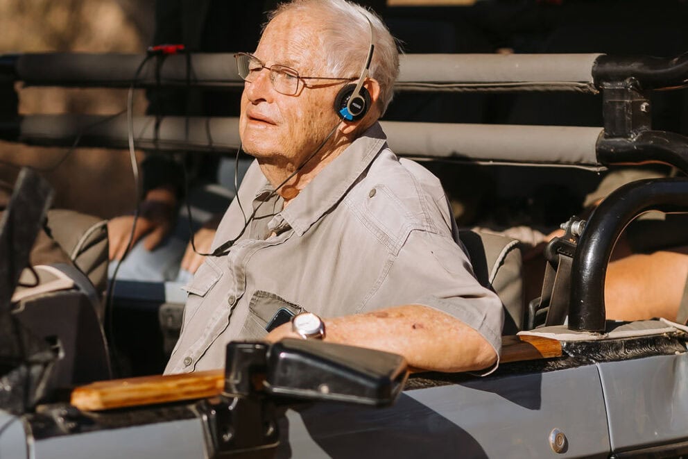 An old man on a sound safari in the Kruger National Park with The Outpost