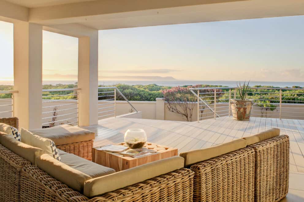 View off balcony at Abalone Lodge