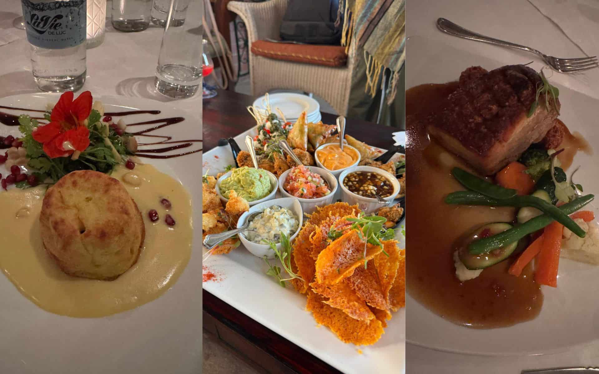 Some of the culinary highlights at Oliver's on a Kruger Safari