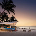 Sunset on Benguerra Island in Mozambique, a popular African beach holiday destination