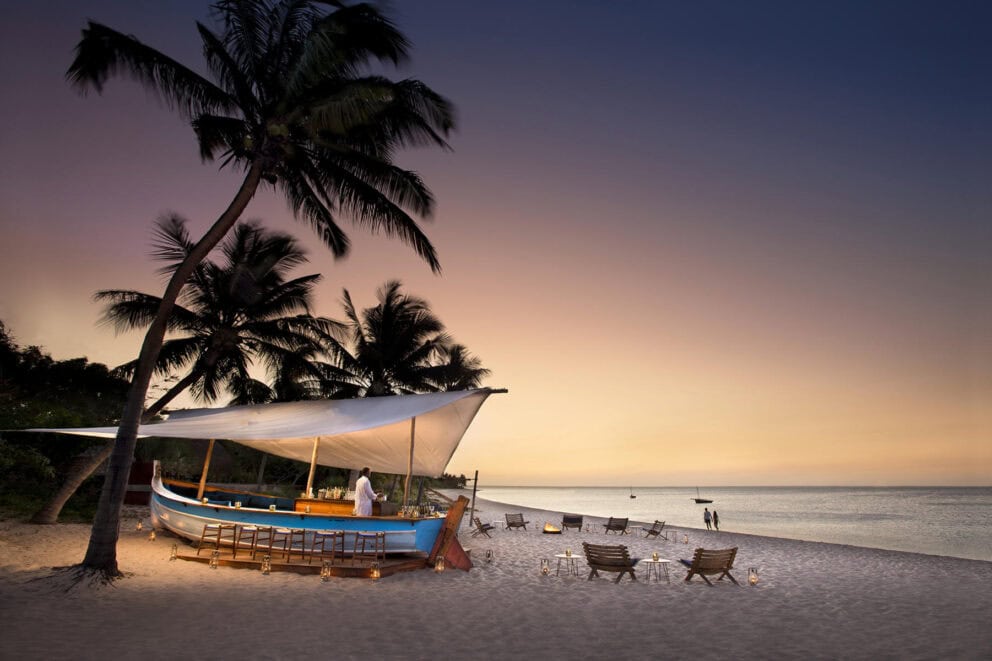 Sunset on Benguerra Island in Mozambique, a popular African beach holiday destination