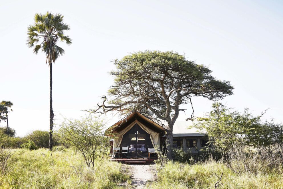 Family tent at Camp Kalahari in Makgadikgadi Pans