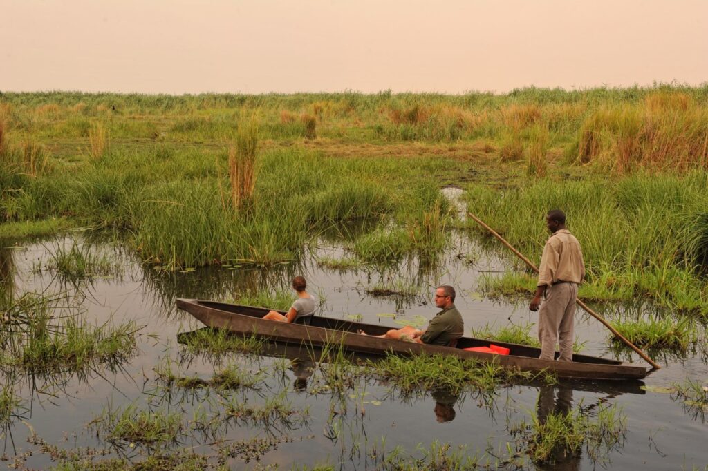 Mokoro safari in Botswana.