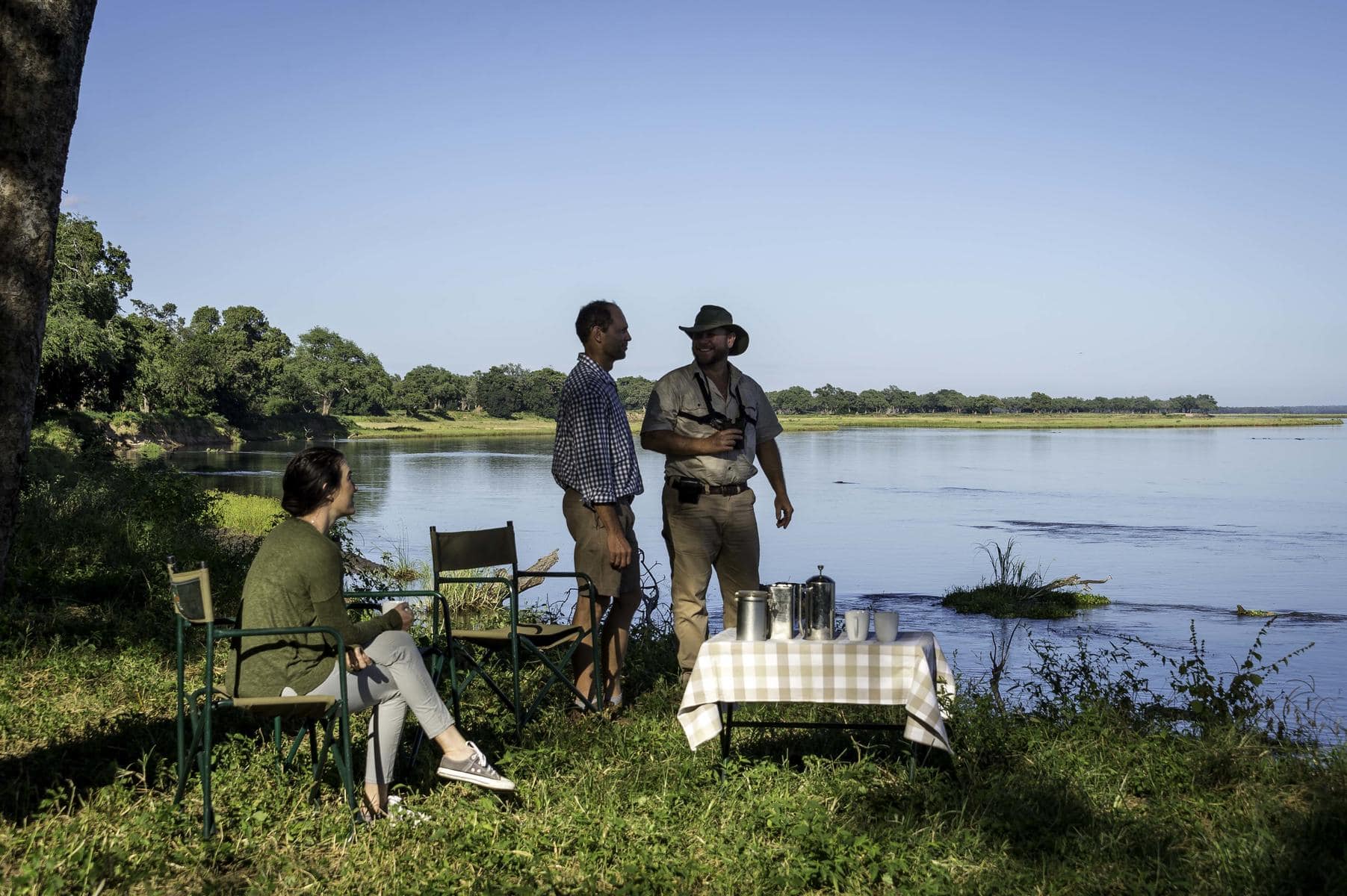 Tea Break on Game Drive -Image Credits- John's Camp