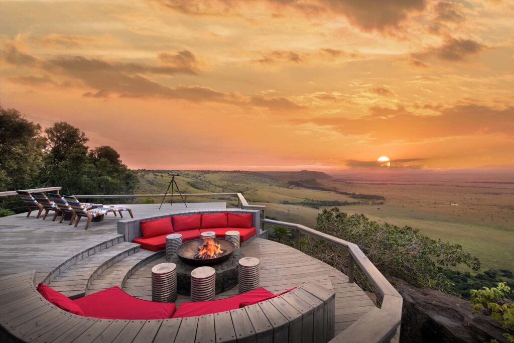Amazing sunset on a honeymoon in Kenya at Angama Mara | Photo credits: Angama Mara