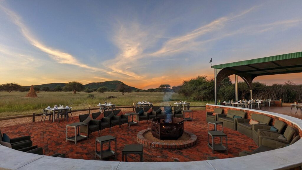 Fire pit at Okonjima Plains Camp, Namibia | Photo credit: Okonjima Plains Camp