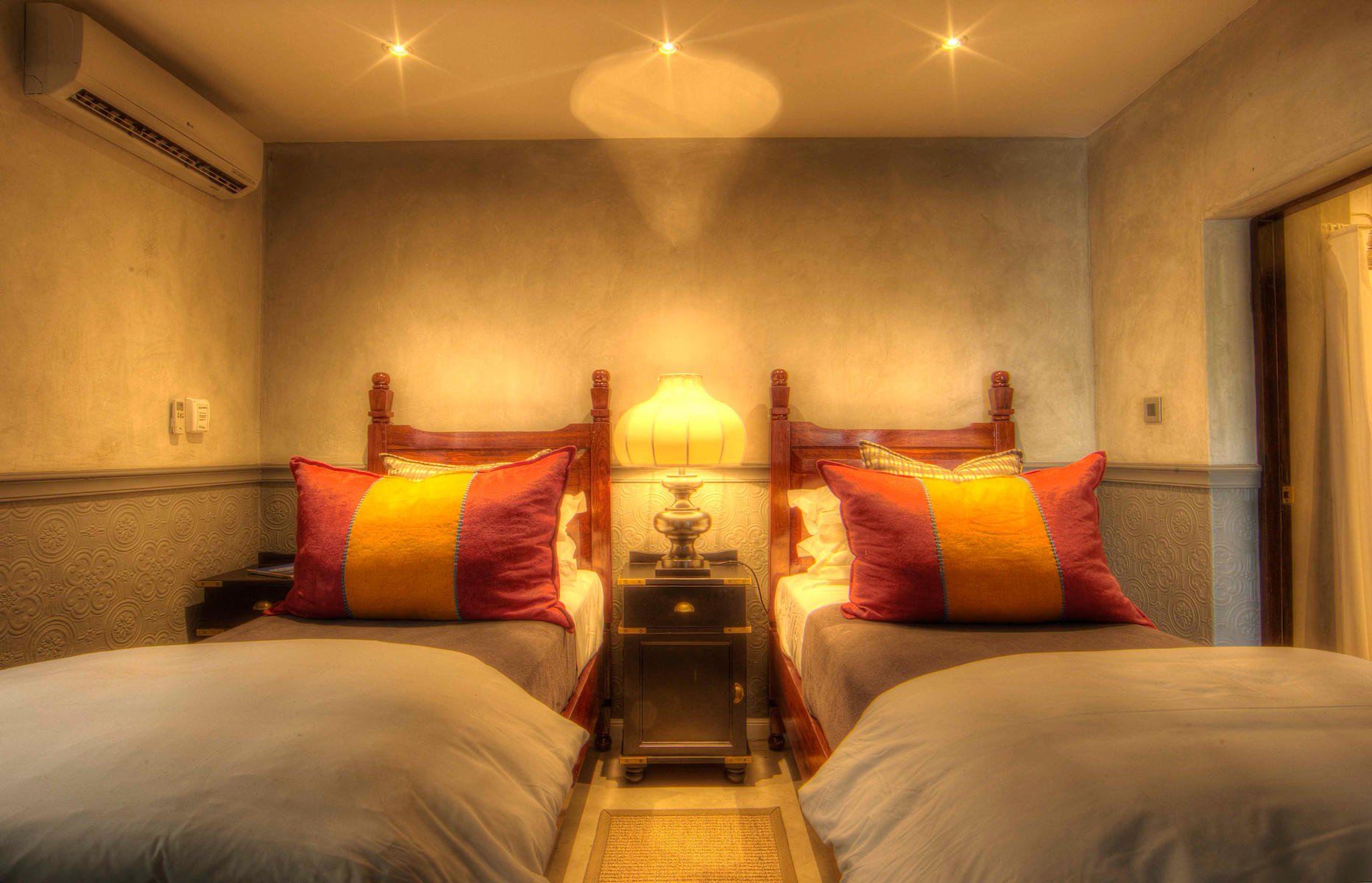 Second bedroom of the family room at Chobe Game Lodge. This can be booked for a Botswana family safari